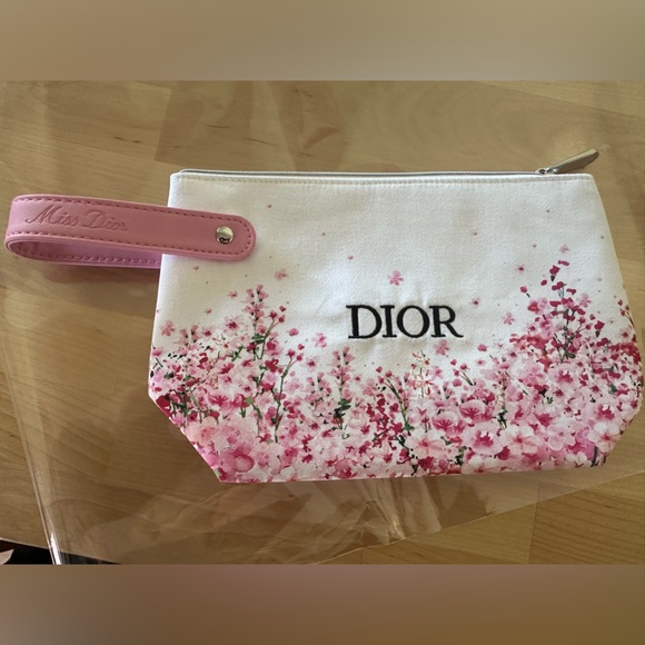 Christian Dior Limited Edition Pink Floral Wristlet Pouch - Picture 6 of 7